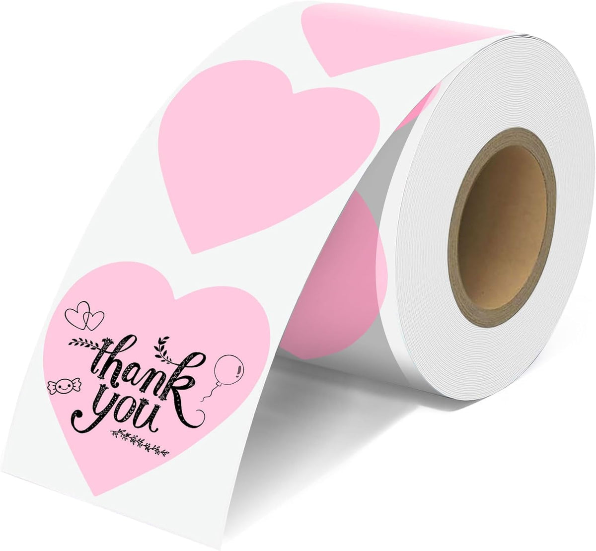 2'' Clear Thermal Labels - 500pcs Round Thermal Printer Labels, Waterproof Thermal Printer Stickers for Logo Design, Name/Price Tag, Thanks Card, Address, QR Code, 500 Labels/Roll (Clear)