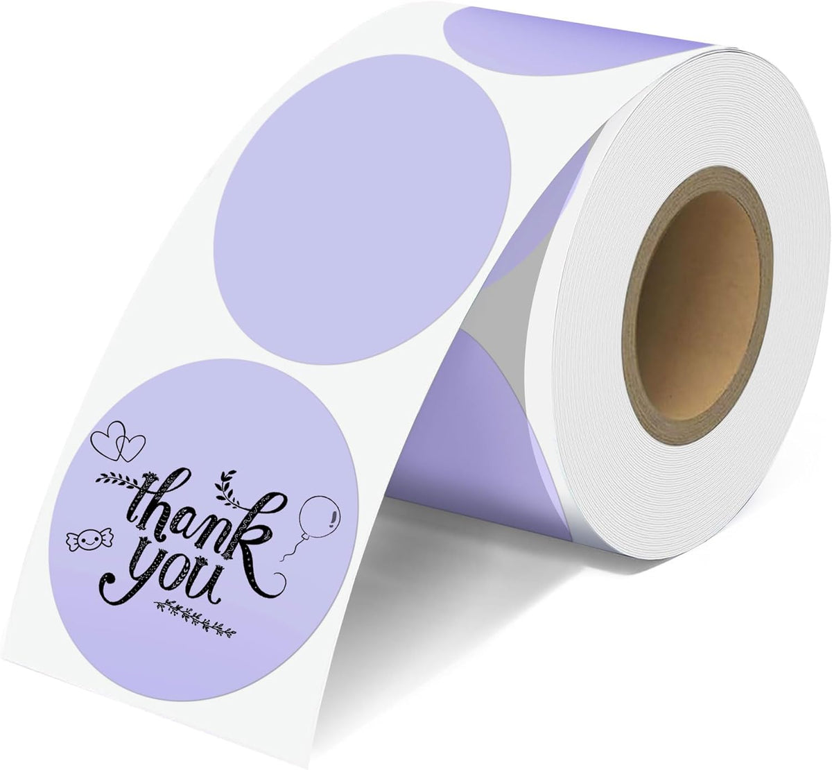 2'' Clear Thermal Labels - 500pcs Round Thermal Printer Labels, Waterproof Thermal Printer Stickers for Logo Design, Name/Price Tag, Thanks Card, Address, QR Code, 500 Labels/Roll (Clear)