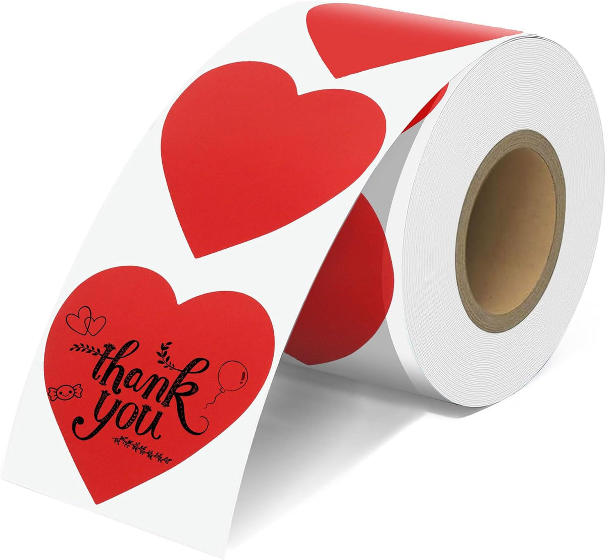 2'' Clear Thermal Labels - 500pcs Round Thermal Printer Labels, Waterproof Thermal Printer Stickers for Logo Design, Name/Price Tag, Thanks Card, Address, QR Code, 500 Labels/Roll (Clear)