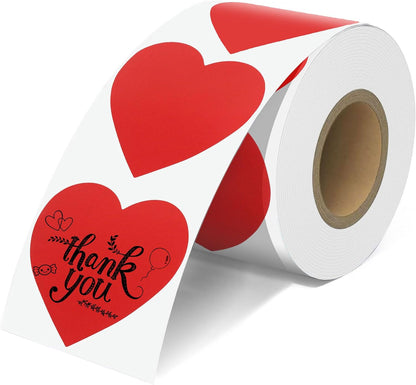 2'' Clear Thermal Labels - 500pcs Round Thermal Printer Labels, Waterproof Thermal Printer Stickers for Logo Design, Name/Price Tag, Thanks Card, Address, QR Code, 500 Labels/Roll (Clear)