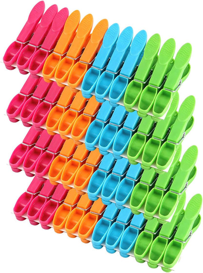 Colored Plastic Clothespins Heavy Duty Laundry Clips with Springs Non-Slip Clothes Pegs for Hanging Clothes Towels Crafts Picture Photo Food Package Clips