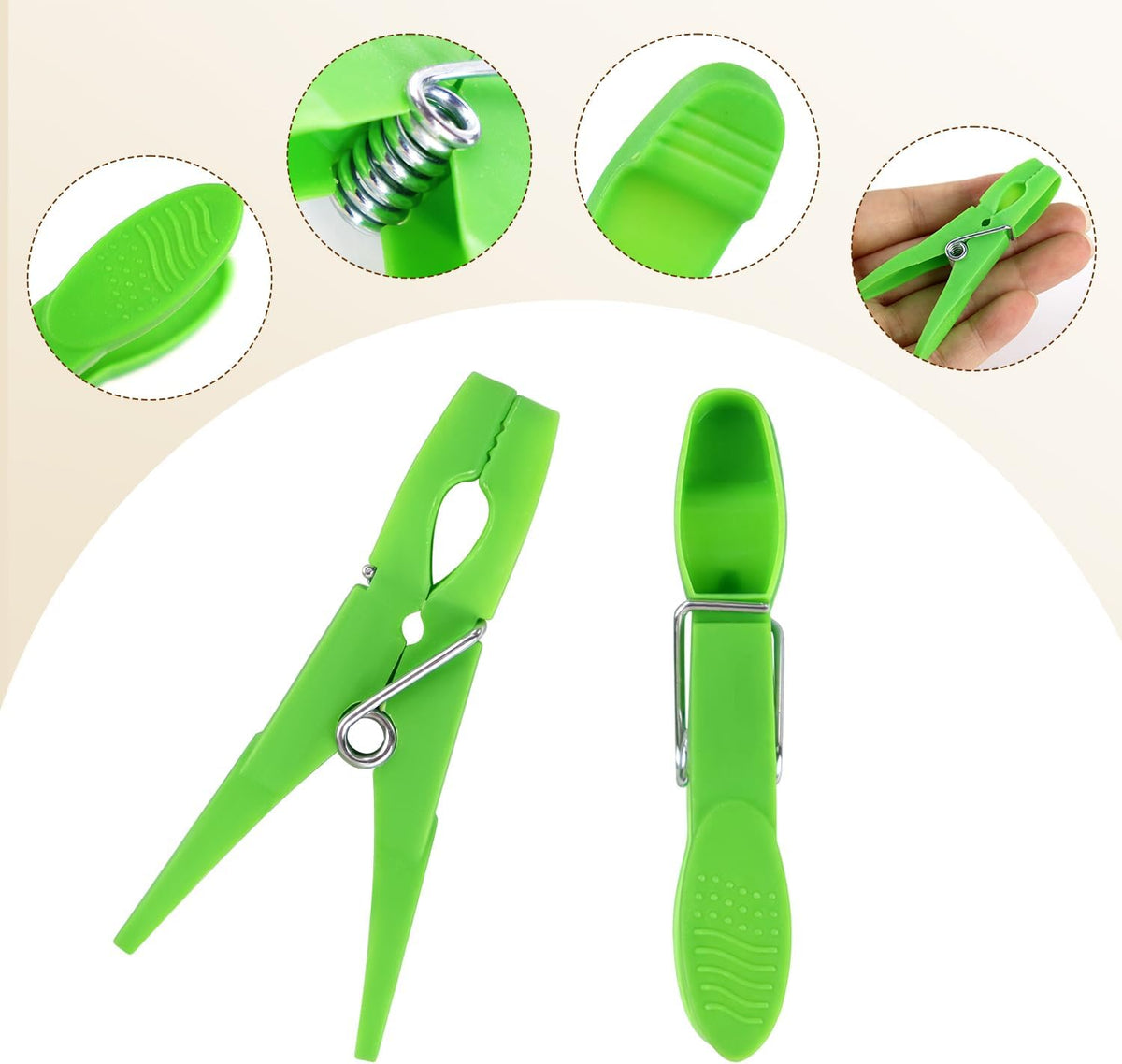 Colored Plastic Clothespins Heavy Duty Laundry Clips with Springs Non-Slip Clothes Pegs for Hanging Clothes Towels Crafts Picture Photo Food Package Clips