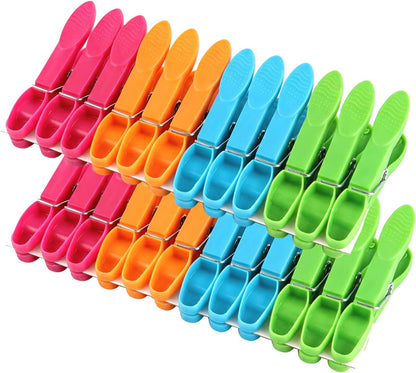 Colored Plastic Clothespins Heavy Duty Laundry Clips with Springs Non-Slip Clothes Pegs for Hanging Clothes Towels Crafts Picture Photo Food Package Clips