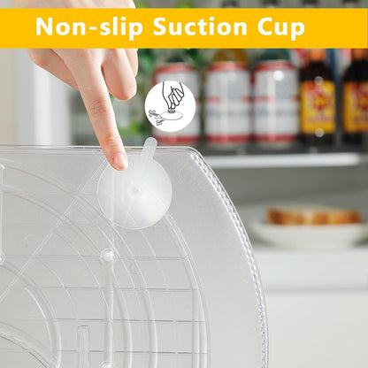 Lazy Susan Turntable Organizer for Large Refrigerator, 360° Rotate Fridge Organizers and Storage, 16.54 Inches Rectangle Lazy Susan Organizer for Fridge, Cabinet, Pantry,1