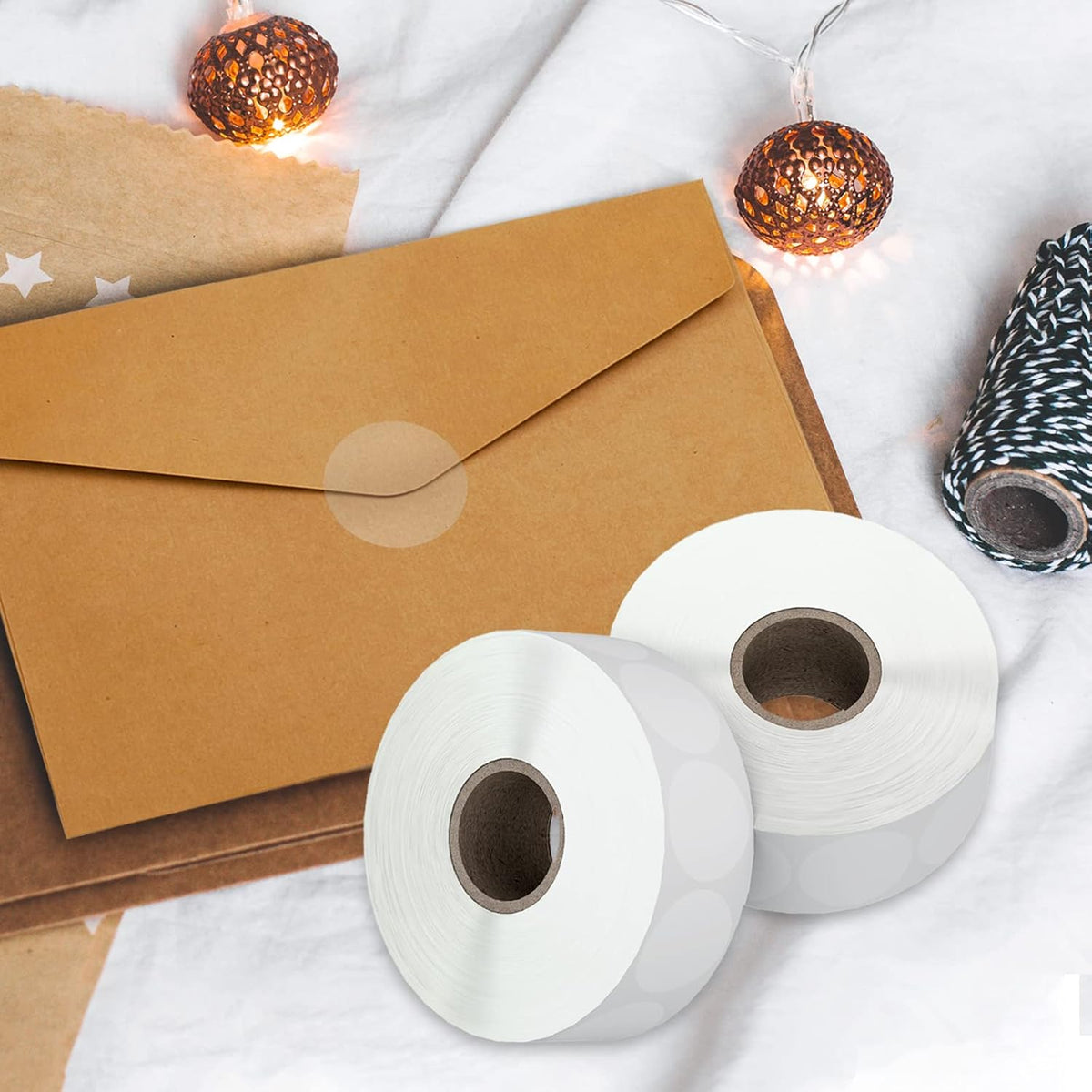 1" Clear Circle Stickers (1000 Pcs), Transparent Self-Adhesive Seals for Envelope, Cosmetic Box, Gift Bag, Mail, PVC Material, Round Wafer Package Seals