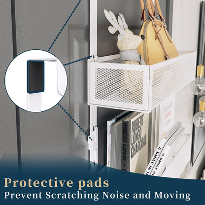 Over The Door Hooks Organizer - 3 Tier Door Hanger with 9 Coat Hooks & 2 Mesh Basket, Back Storage Organizer Hanging Towels for Bathroom, Bedroom, Black