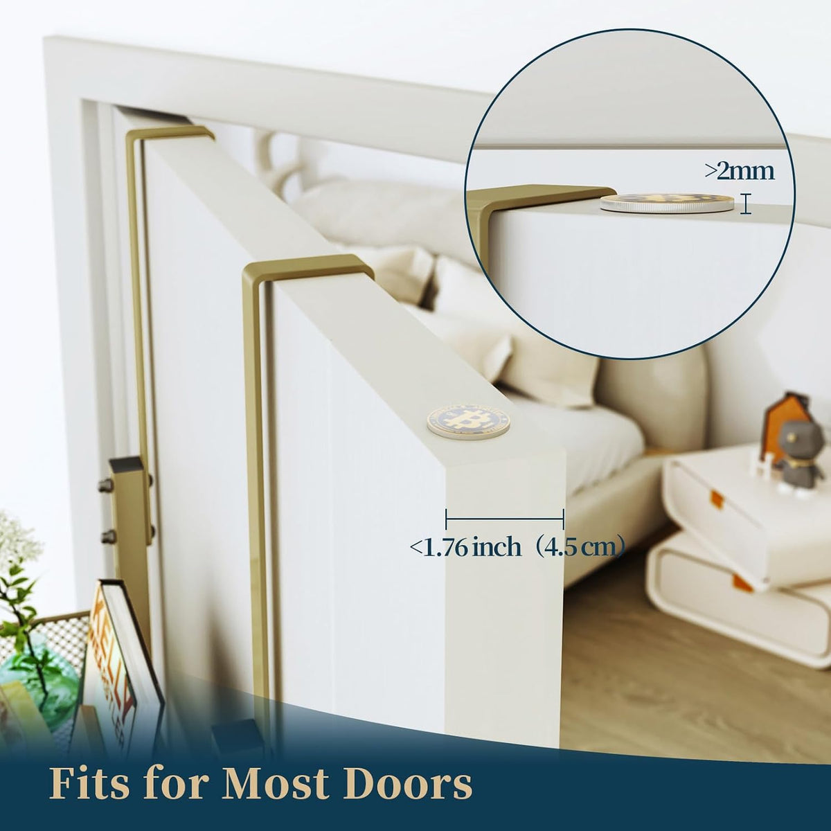 Over The Door Hooks Organizer - 3 Tier Door Hanger with 9 Coat Hooks & 2 Mesh Basket, Back Storage Organizer Hanging Towels for Bathroom, Bedroom, Black