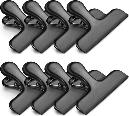 8 Pack Chip Clips, Black Bag Clips for Home Pantry Use