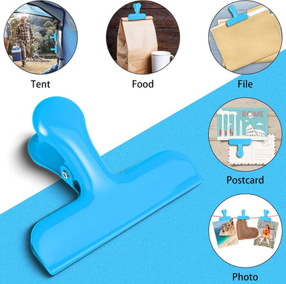 8 Pack Chip Clips, Black Bag Clips for Home Pantry Use