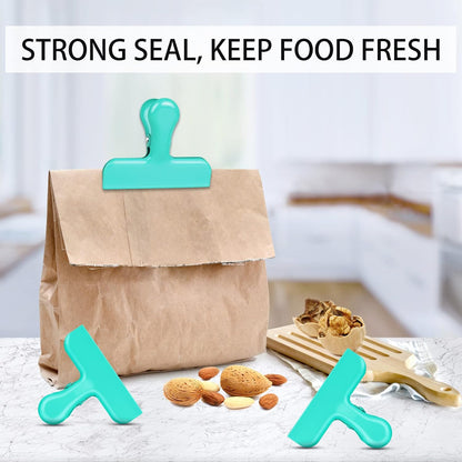 8 Pack Chip Clips, Black Bag Clips for Home Pantry Use