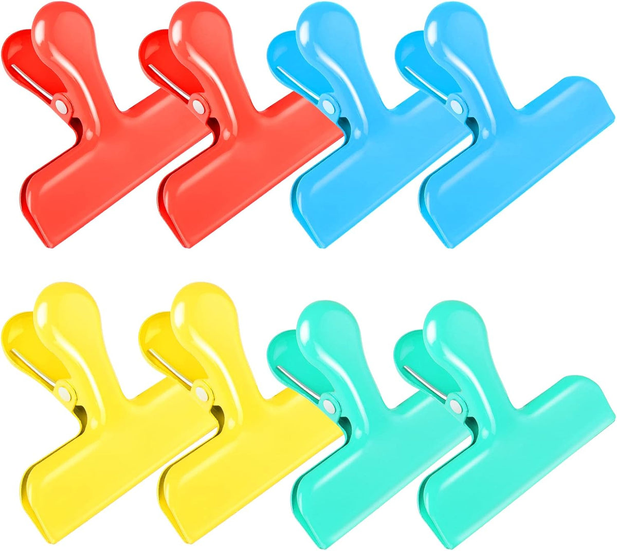 8 Pack Chip Clips, Black Bag Clips for Home Pantry Use