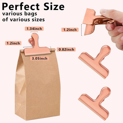 8 Pack Chip Clips, Black Bag Clips for Home Pantry Use