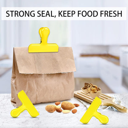 8 Pack Chip Clips, Black Bag Clips for Home Pantry Use