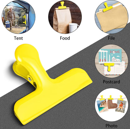 8 Pack Chip Clips, Black Bag Clips for Home Pantry Use