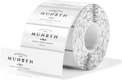 2 Inch Transparent Round Thermal Labels, 500 Sheets/1 Roll | Strong Adhesive & Waterproof & Tear-Resistant for Small Business, Bakery, Barcode, Inventory