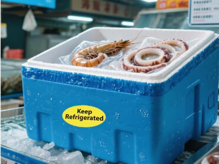 Keep Refrigerated Stickers,0.75 x 1.5 Inches Keep Refrigerated Labels for Pharmacy, Drug Stores, Warning Labels, and Health clinics(500 pcs）