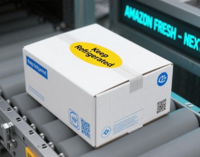 Keep Refrigerated Stickers,0.75 x 1.5 Inches Keep Refrigerated Labels for Pharmacy, Drug Stores, Warning Labels, and Health clinics(500 pcs）