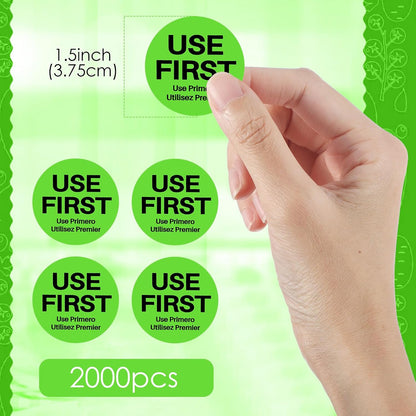 Use First Stickers 1.5",Light Green