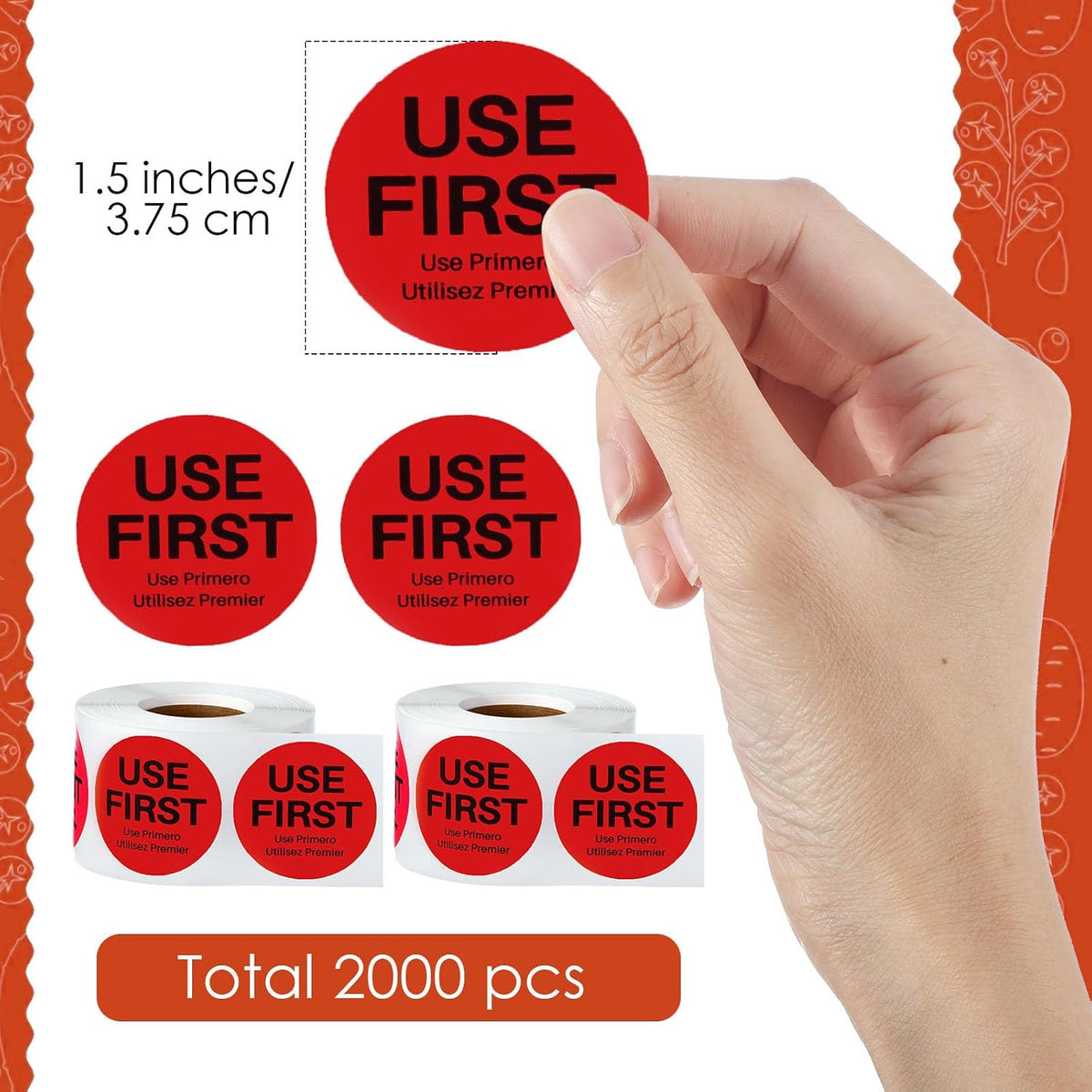 Use First Stickers 1.5",Light Green