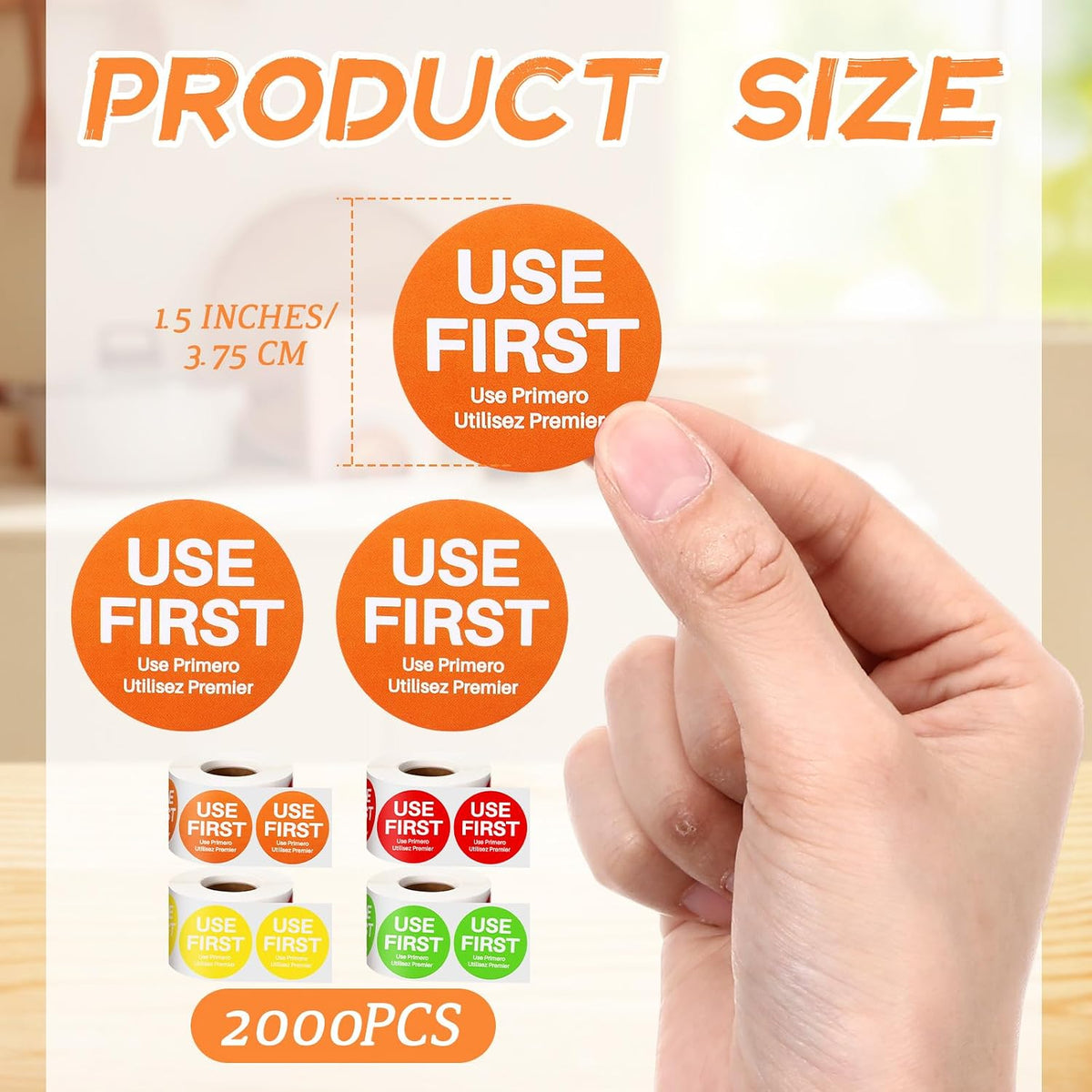 Use First Stickers 1.5",Light Green