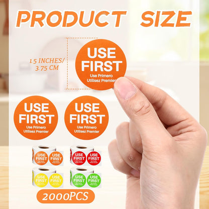 Use First Stickers 1.5",Light Green