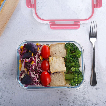 10 Pack Glass Food Storage Containers with Lids, Gray