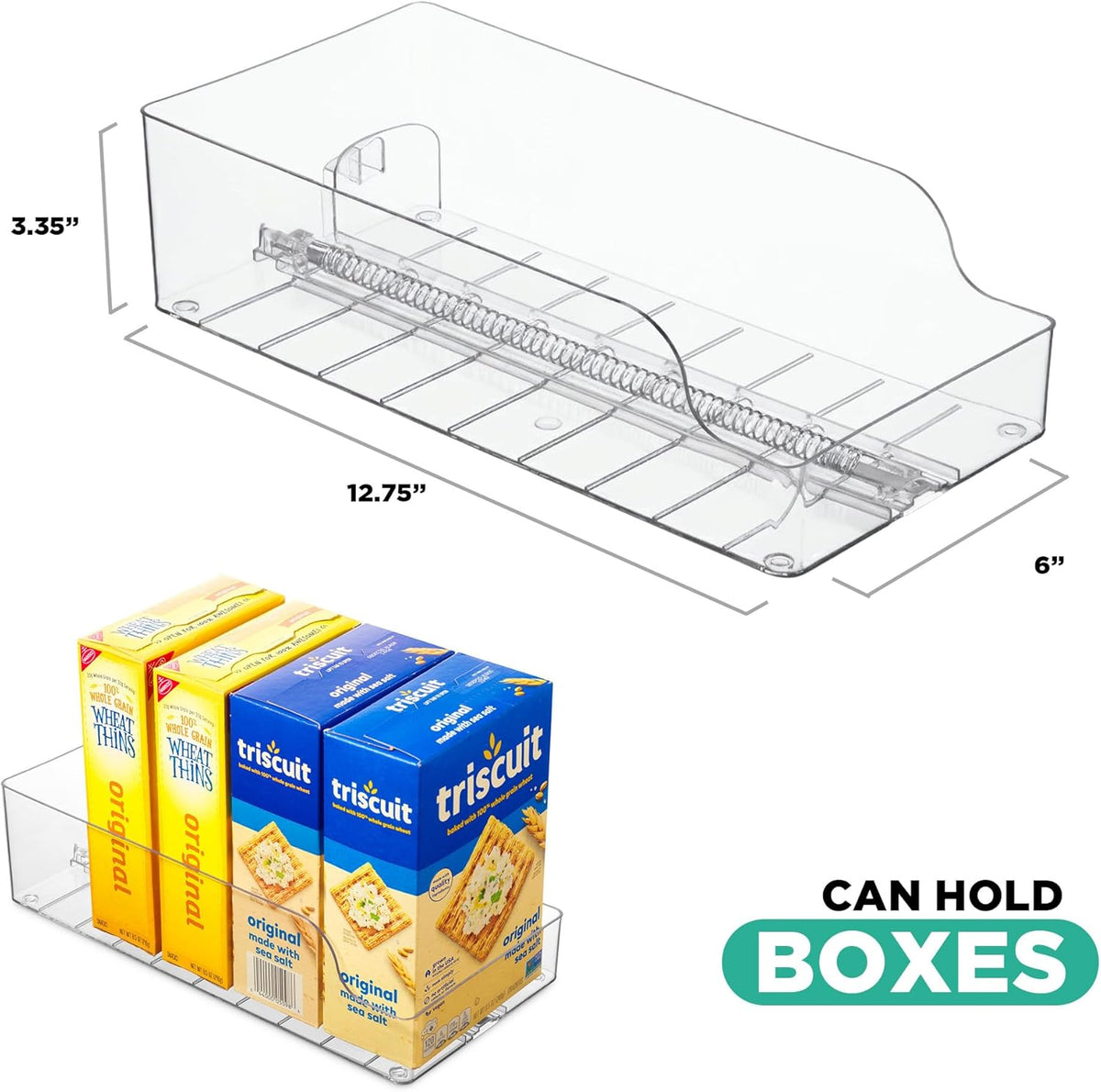 Automatic Soda Can Organizer - - Soda Can Dispenser For Refrigerator - Automatic Drink Holder For Fridge - Organizing Rack for Kitchen or Pantry - Beverage Dispenser & Holder (Small)