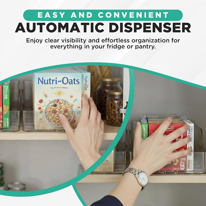 Automatic Soda Can Organizer - - Soda Can Dispenser For Refrigerator - Automatic Drink Holder For Fridge - Organizing Rack for Kitchen or Pantry - Beverage Dispenser & Holder (Small)