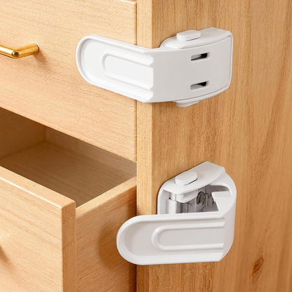 Roctee 6 Pack Drawer Baby Locks Clear, Baby Proof Locks for Side Drawers Pull Out Thin Dresser Kitchen Cabinet Bedside Tables, Safety Latch Child Proofing Clips