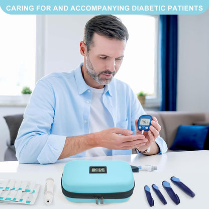 Insulin Cooler Travel Case TSA Approved Medication Cooler for Travel with Thermometer Temperature Display Diabetic Medication Organizer Medical Travel Cooler Bag with 2 Ice Pack