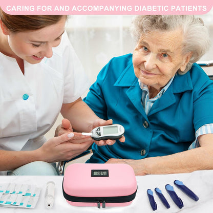 Insulin Cooler Travel Case TSA Approved Medication Cooler for Travel with Thermometer Temperature Display Diabetic Medication Organizer Medical Travel Cooler Bag with 2 Ice Pack