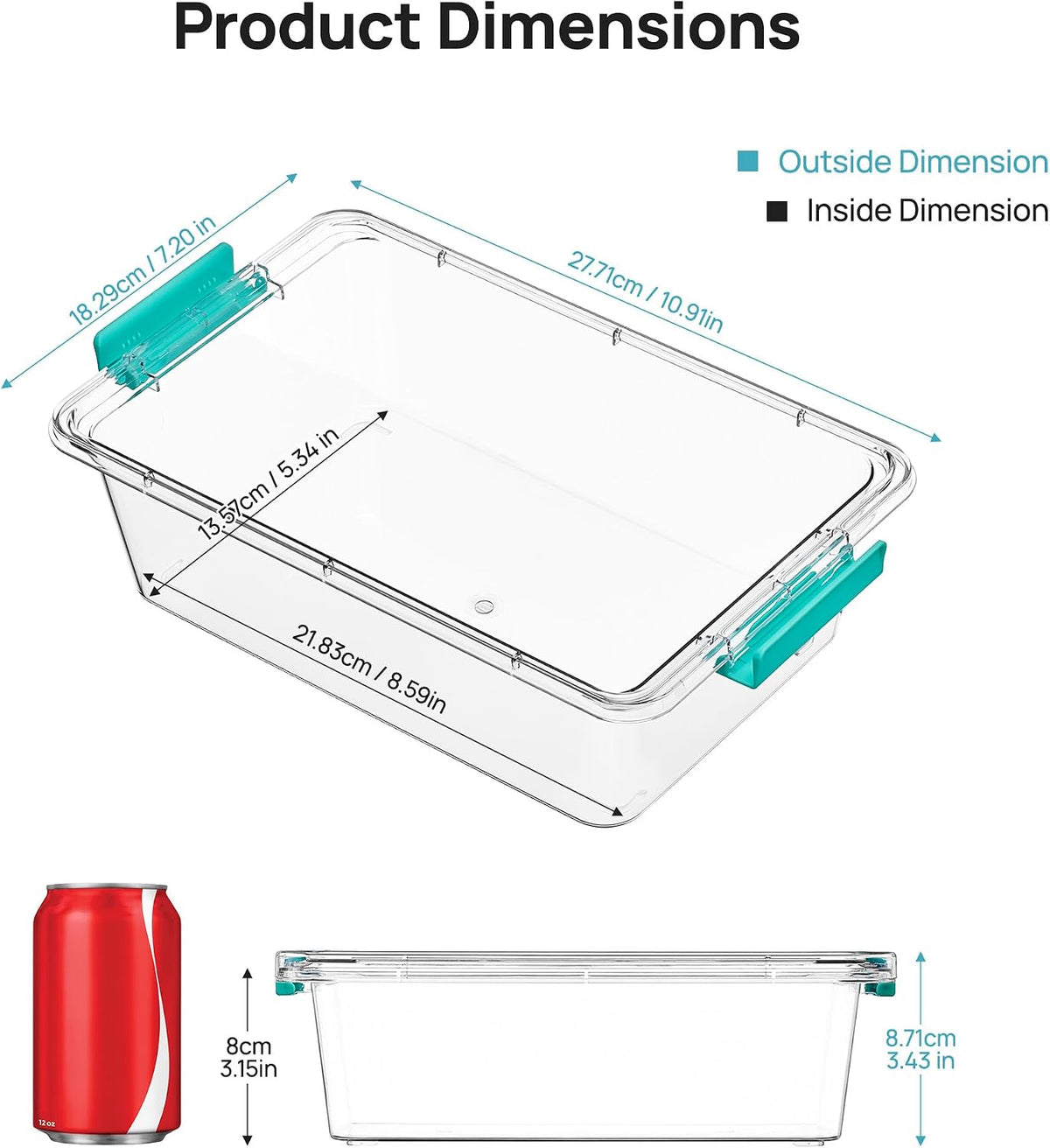 4 Pack 6 Qt Plastic Storage Bins with Lids, Clear Sensory Bins | Stackable Containers for Organizing School & Office Supplies, Arts & Crafts Organizers and Storage for Home, Craft Room