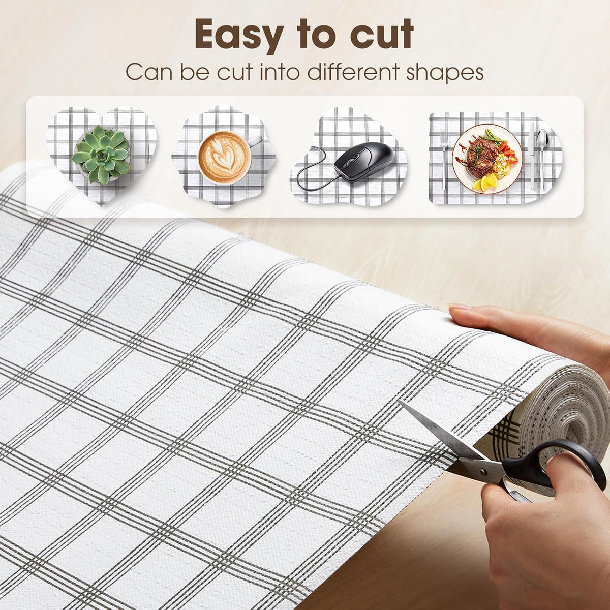 Drawer and Shelf Liner for Kitchen Cabinets, White, 12IN X 10FT