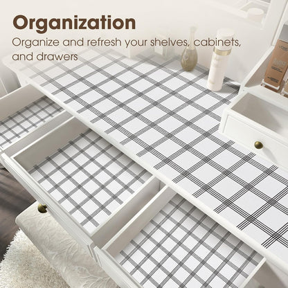 Drawer and Shelf Liner for Kitchen Cabinets, White, 12IN X 10FT