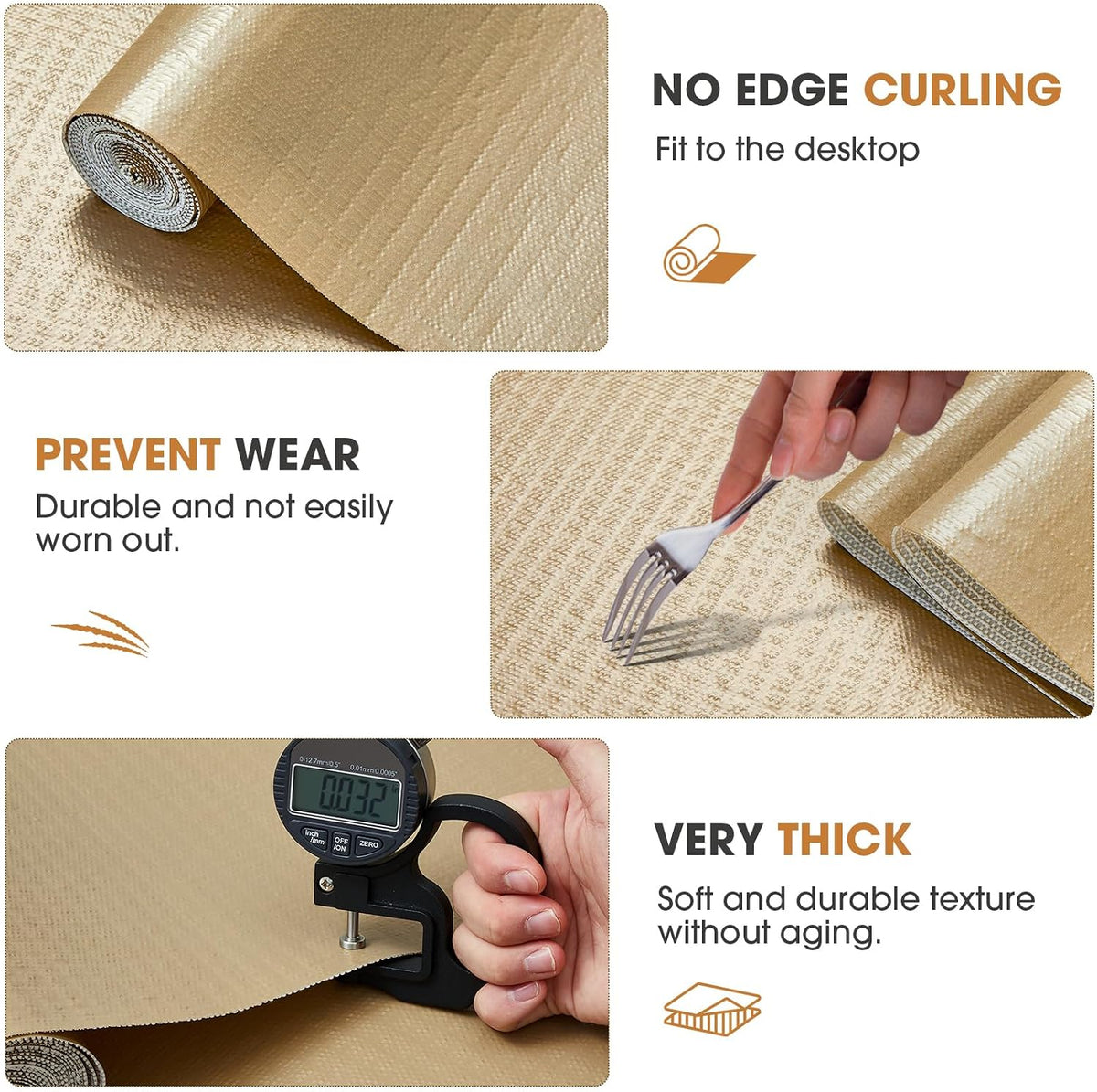 Drawer and Shelf Liner for Kitchen Cabinets, White, 12IN X 10FT