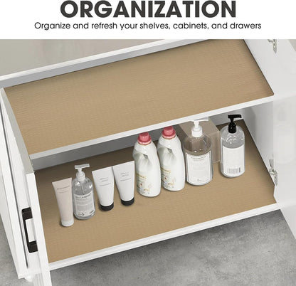 Drawer and Shelf Liner for Kitchen Cabinets, White, 12IN X 10FT