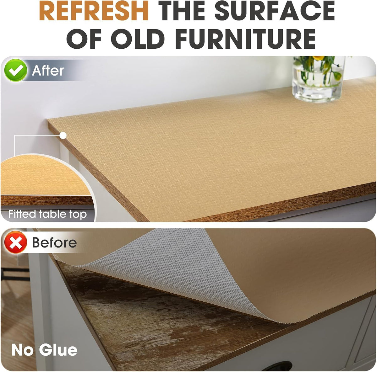 Drawer and Shelf Liner for Kitchen Cabinets, White, 12IN X 10FT