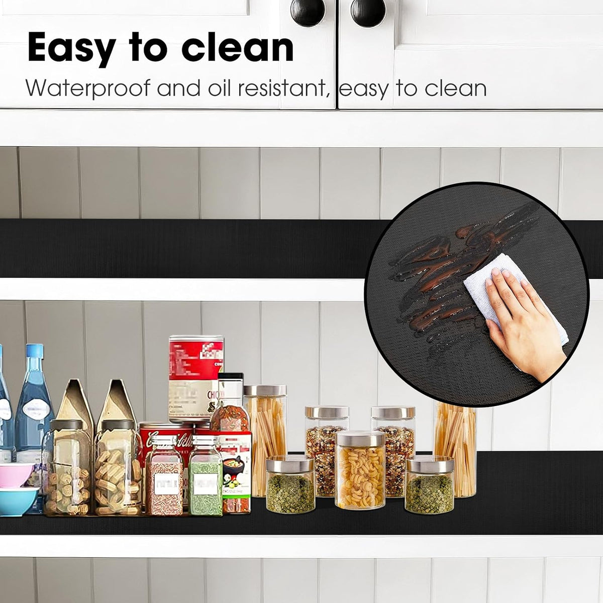 Drawer and Shelf Liner for Kitchen Cabinets, White, 12IN X 10FT