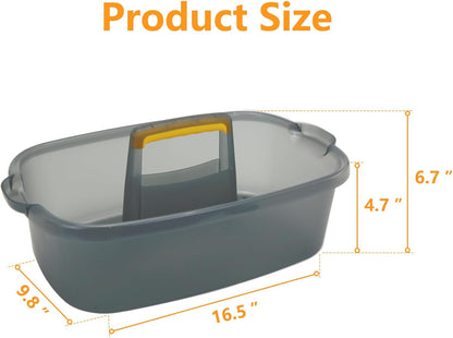 Multi-Purpose Plastic Cleaning Caddy with Handle, Shower Caddy Organizer/Storage Basket/Totes Portable for Bathroom Supplies, Cleaning Products, Under Sink Tool, Housekeepers (White)