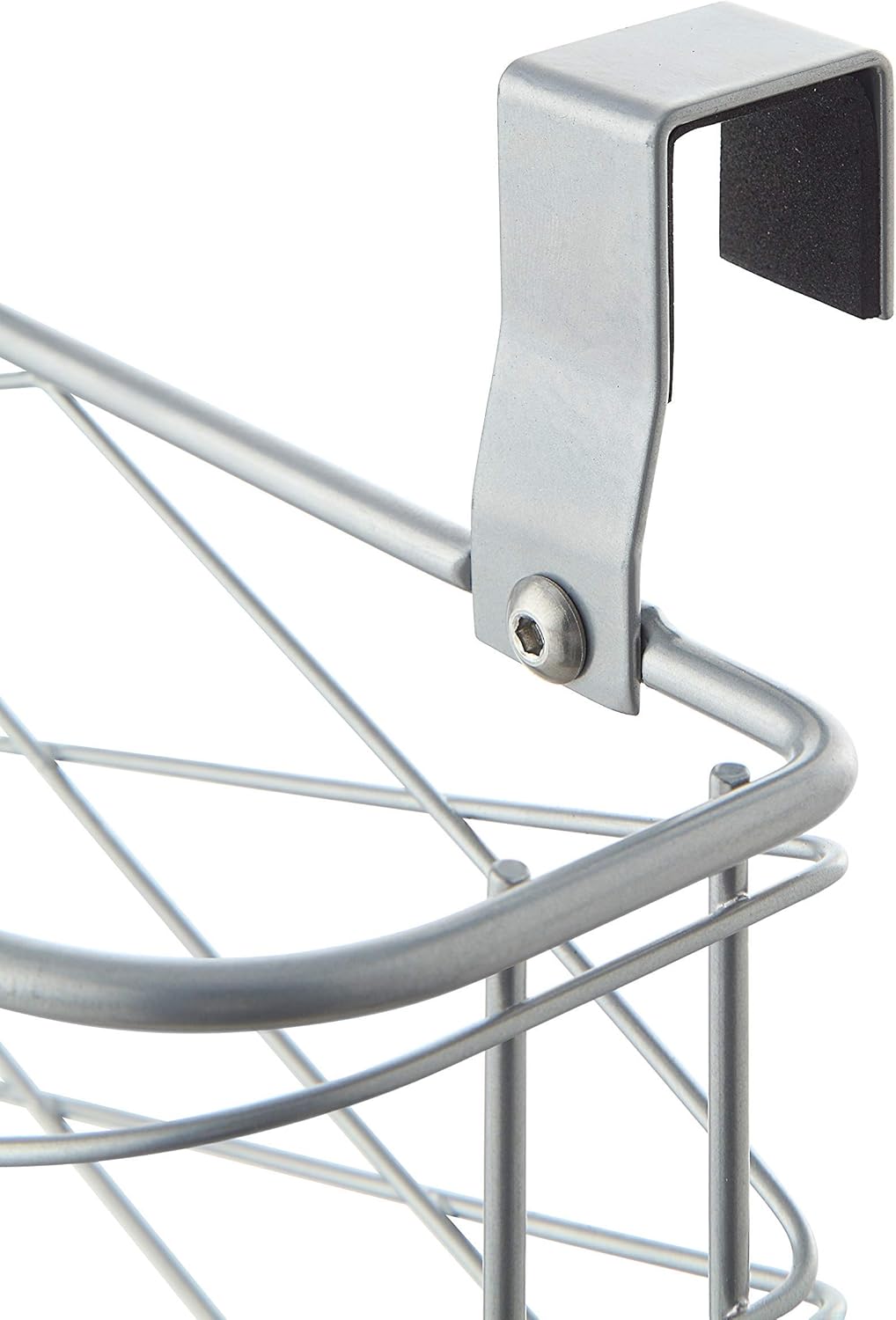 Over Cabinet Kitchen Storage Organizer Holder or Basket - Hang Over Cabinet Doors in Kitchen/Pantry - Holds up to 50 Plastic Shopping Bags (SILVER)