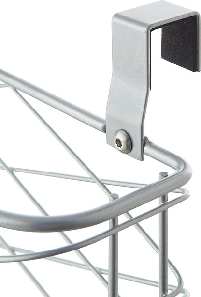 Over Cabinet Kitchen Storage Organizer Holder or Basket - Hang Over Cabinet Doors in Kitchen/Pantry - Holds up to 50 Plastic Shopping Bags (SILVER)