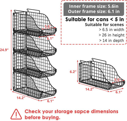 8 Pack Stackable Can Organizer for Pantry Cabinet Food Storage