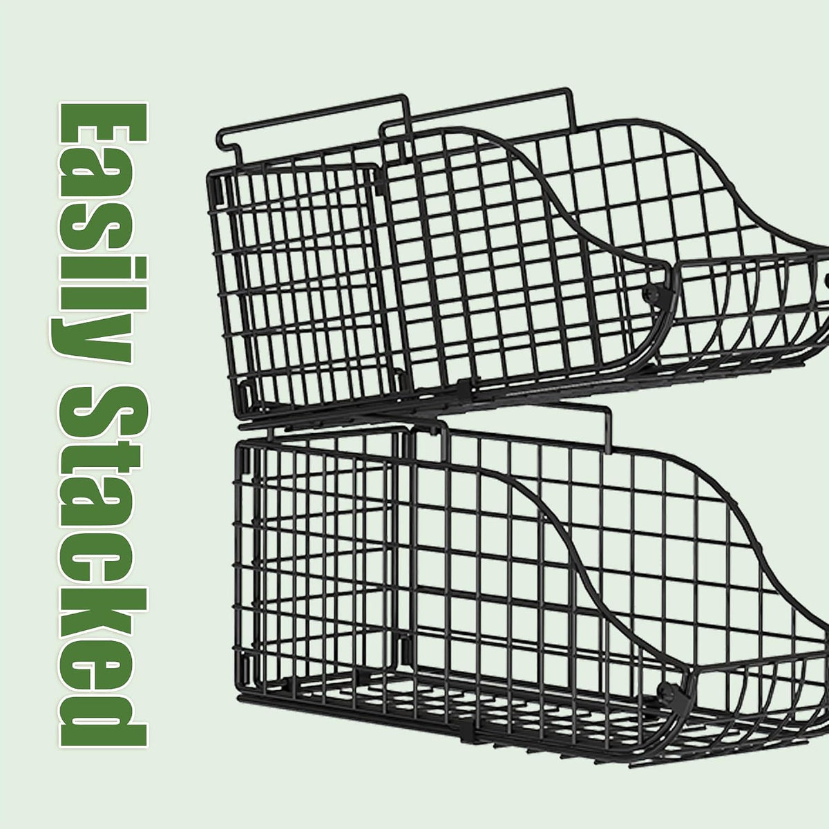 8 Pack Stackable Can Organizer for Pantry Cabinet Food Storage