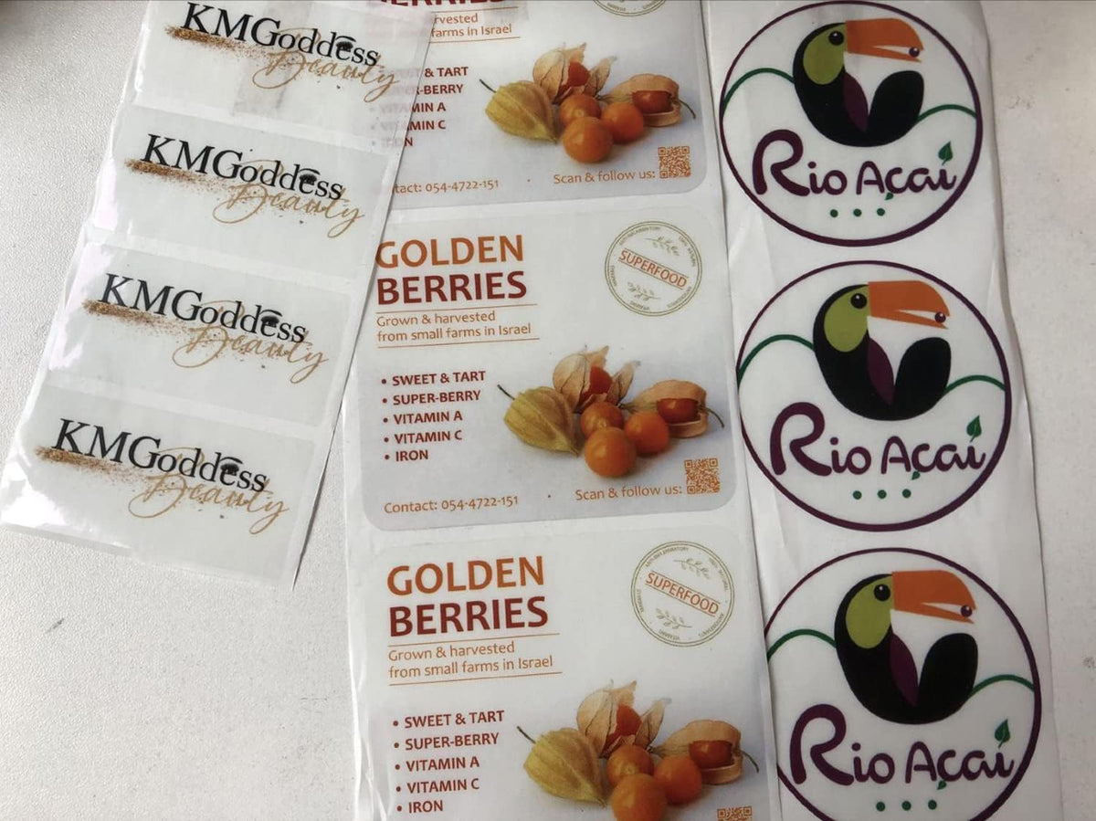 Custom Your Own Clear Stickers Personalized Transparent Logo Sticker – Customized Waterproof Labels with Any Text Name + Photo– Fade Resistant,Tear-Resistant– Roll Packed
