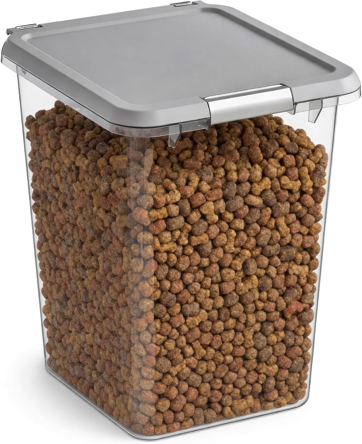 8 lb Pet Food Storage Container with Airtight Lid, Clear