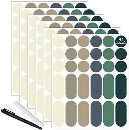 Waterproof Removable Labels for Bottles, Jars & Food Containers - Self-Adhesive Stickers for Kitchen Pantry Storage, Spice Labels, Travel - 192pcs 4 Sizes with Silver Border