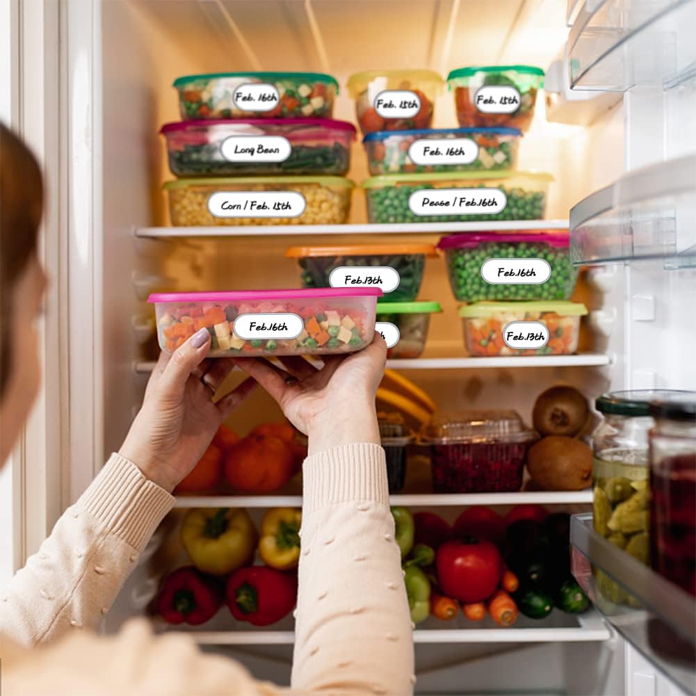 Waterproof Removable Labels for Bottles, Jars & Food Containers - Self-Adhesive Stickers for Kitchen Pantry Storage, Spice Labels, Travel - 192pcs 4 Sizes with Silver Border