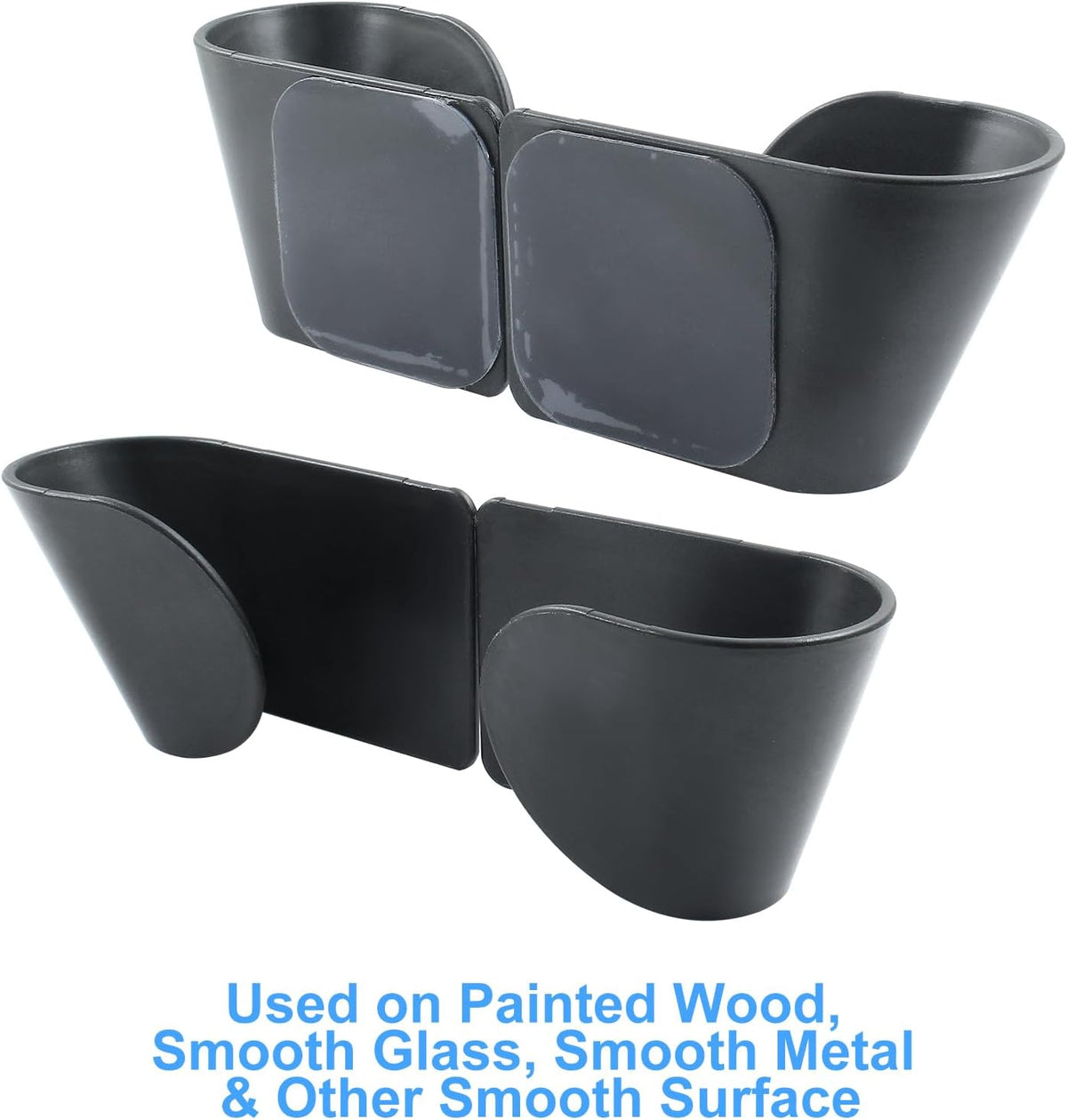 6 Pairs Pot Lid Organizer for Cabinet Door, Black | Adjustable, Wall Mount, Pan Lid Holders, For Kitchen