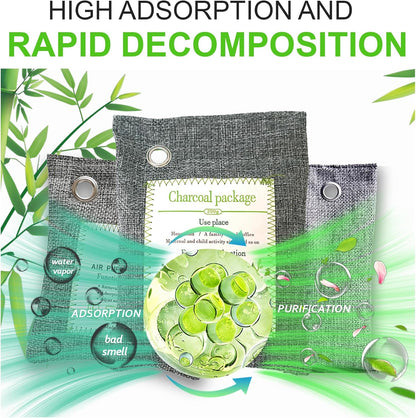 Activated Charcoal Odor Absorber, Bamboo Charcoal Air Purifying Bag.