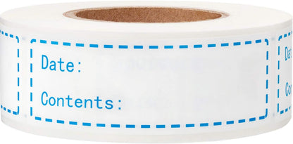 300 Pcs Removable Freezer Labels 1 x 3 Inch Food Storage Stickers Refrigerator Freezer Paper Label for Meal Prep Containers Easy Peel Off Design No Residue